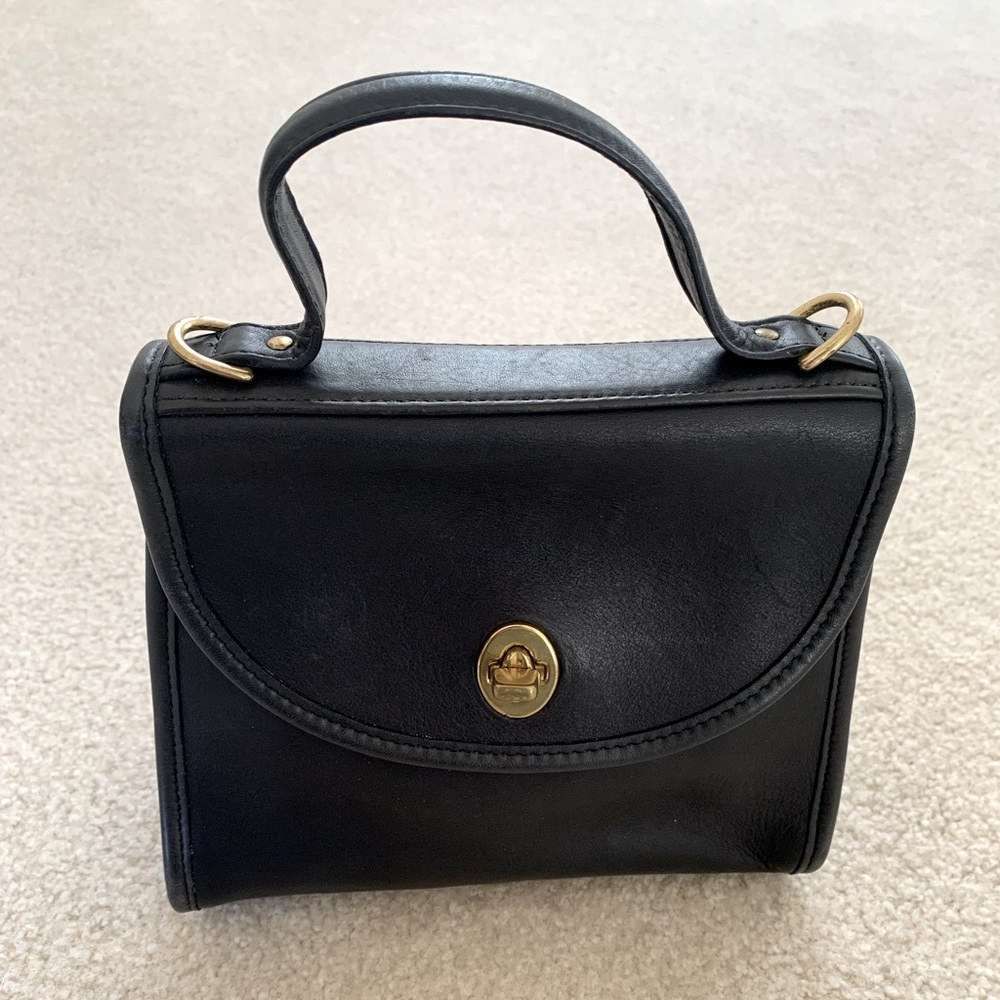 Vintage Coach Black Regina Purse